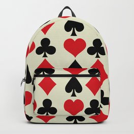 Playing Card Suits Print Backpack