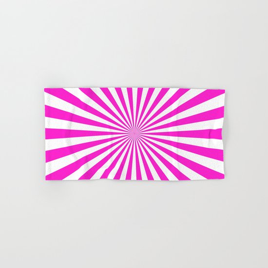 Starburst (Hot Magenta/White) Hand & Bath Towel