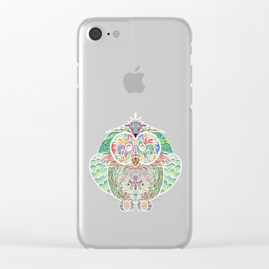 RAINBOW OWL Clear iPhone Case