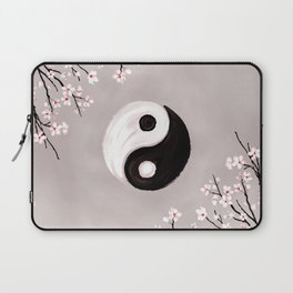 Yin Yang and Sakura Blossom Laptop Sleeve