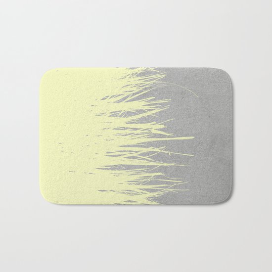 Concrete Fringe Yellow Bath Mat