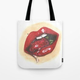 Strawberry Lips Tote Bag