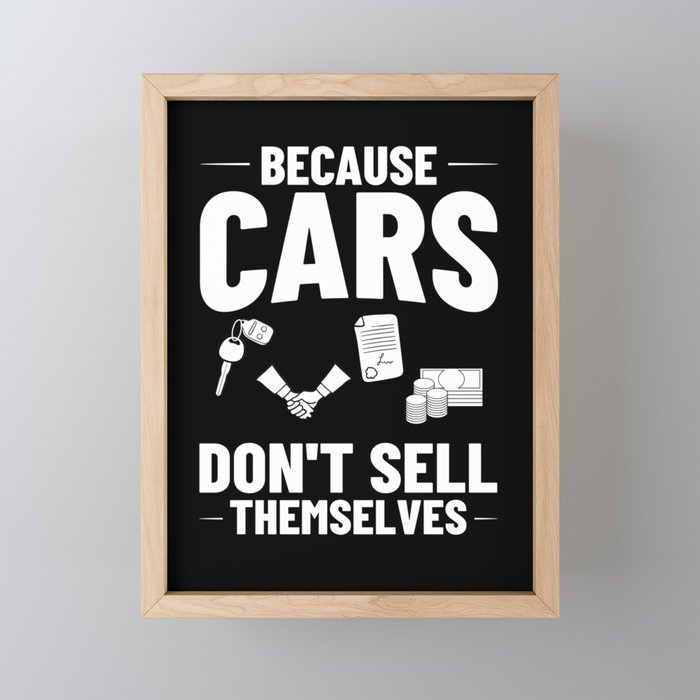 Used Car Salesman Auto Seller Dealership Framed Mini Art Print