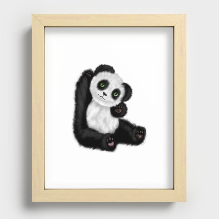 Panda Recessed Framed Print