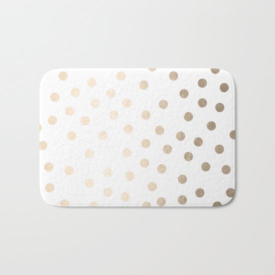 Simply Dots in White Gold Sands Bath Mat
