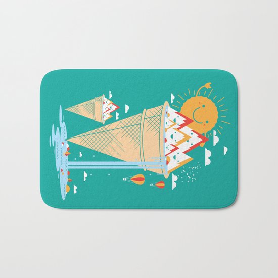 mystery island Bath Mat