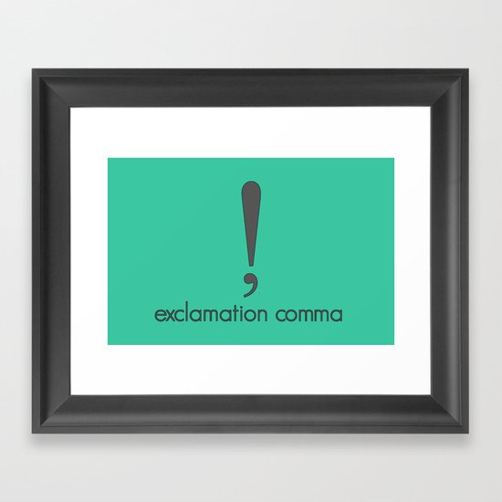 Exclamation Comma Framed Art Print