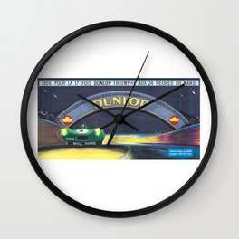 1956 24 Hours of Le Mans Race Poster Wall Clock