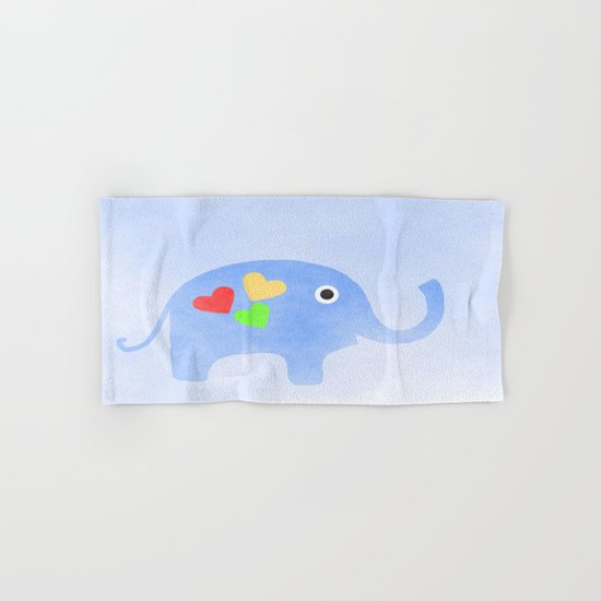 Blue Elephant Hand & Bath Towel