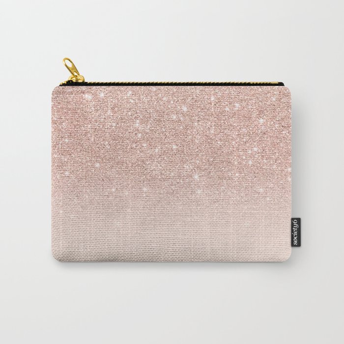 rose gold glitter purse