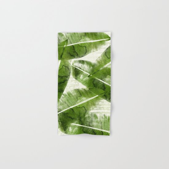 Bananas Leaves Hand & Bath Towel