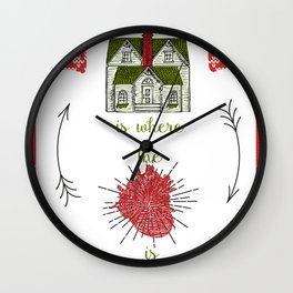 Home is where the heart is :-) Wall Clock