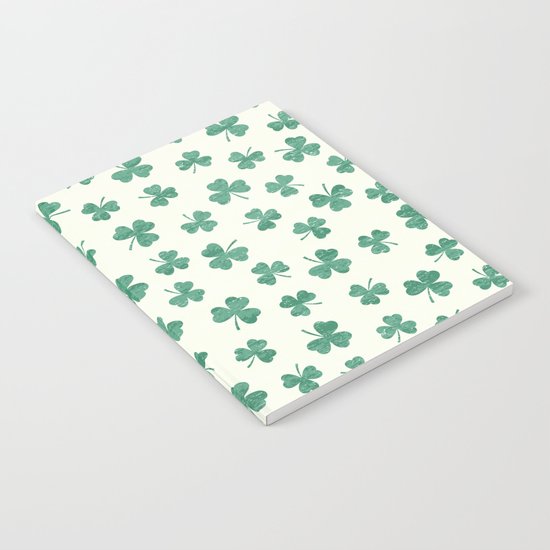 DANCING SHAMROCKS on cream Notebook