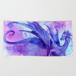 Purple Dragon Beach Towel