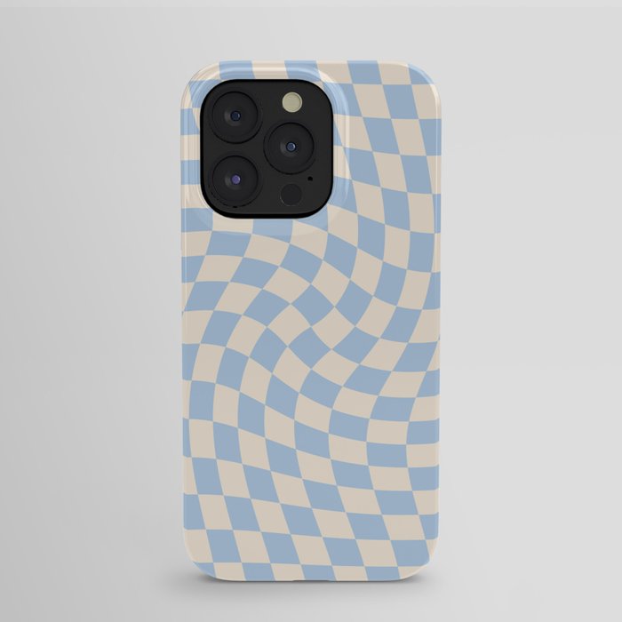 Baby Blue Checkered Phone Case iPhone Case