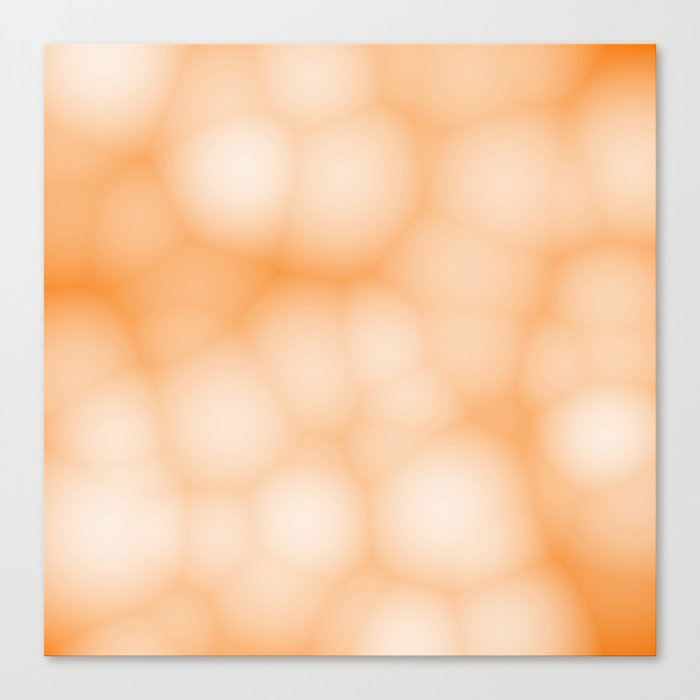 Blurry Orange Gradient Bubbles Canvas Print