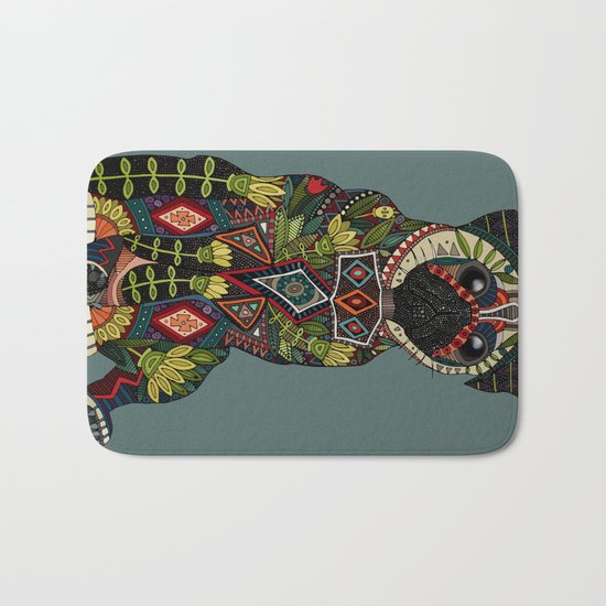 pug love juniper Bath Mat