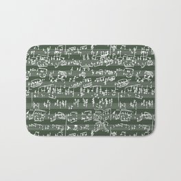 Hand Written Sheet Music // Timber Green Bath Mat | Symphonyorchestra, Band, Composer, Music, Harmony, Musicalnotes, Timbergreen, Song, Artistic, Melodic 