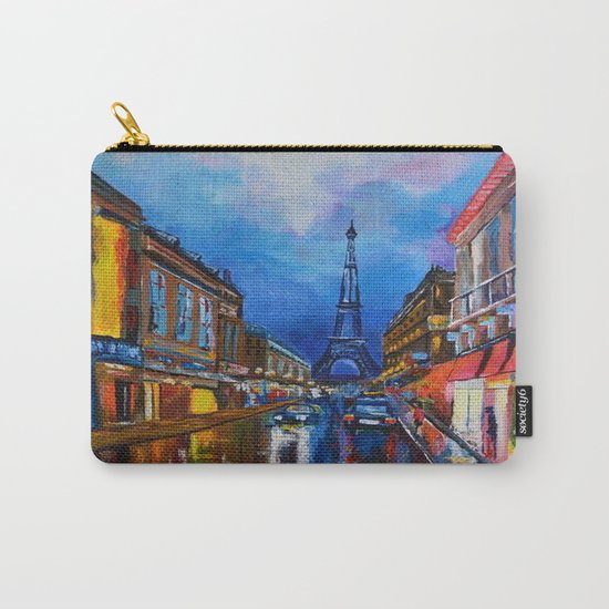Eiffel Tower Street Carry-All Pouch