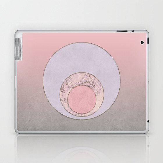 Soft Pastel Elegant Circles Laptop & iPad Skin
