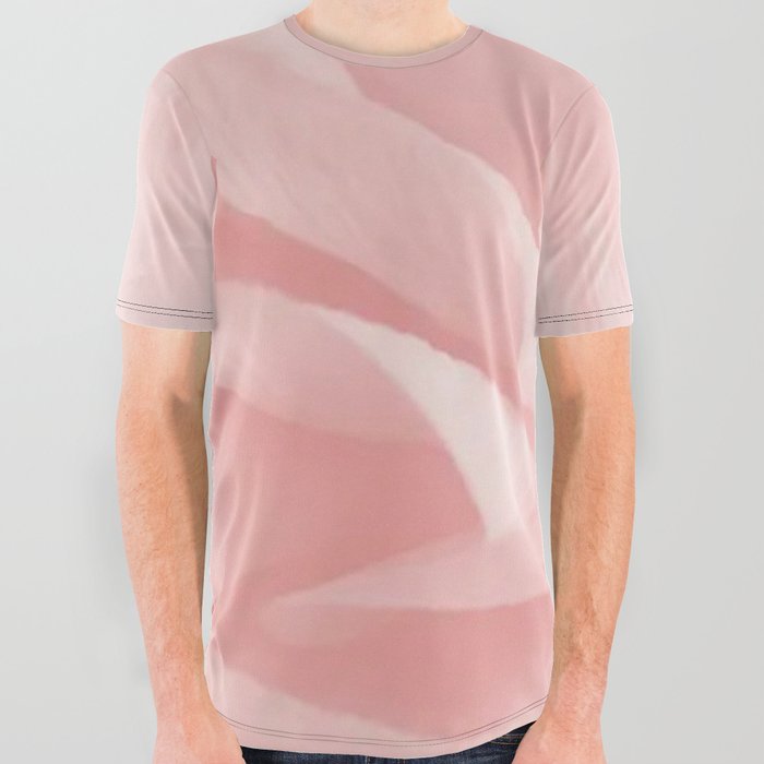 Pink Ranunculus Flower All Over Graphic Tee