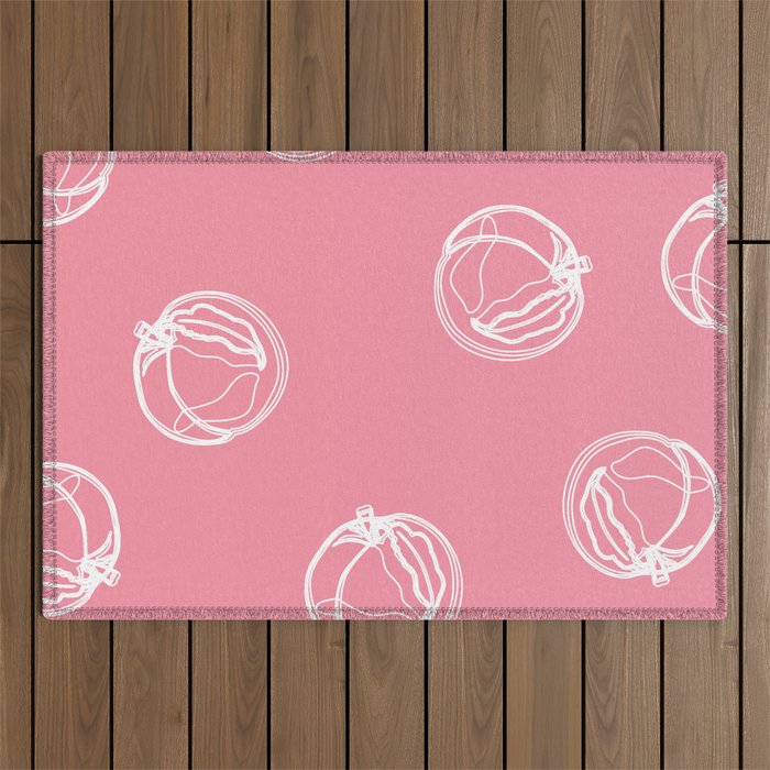 Pink Peaches Outdoor Rug