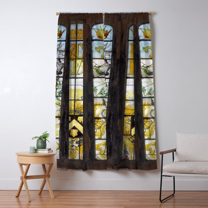 Holy Trinity Old Church Stained Glass Window Wentworth Rotherham Blackout Curtain By Taiche Society6
