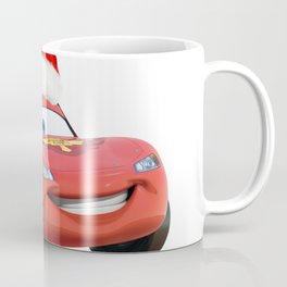 Cars McQueen with realistic Christmas hat Coffee Mug