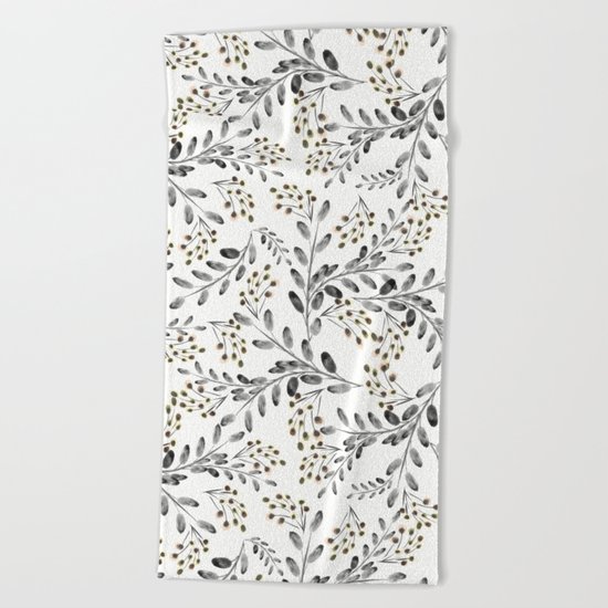 Delicate floral pattern. 1 Beach Towel