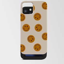 70s Retro Smiley Face Pattern iPhone Card Case