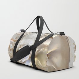 Wood Silver Gold Silk Collection Duffle Bag