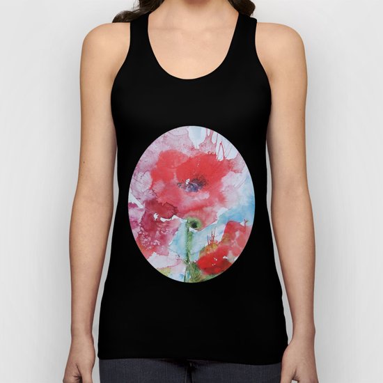 Poppies 04 Unisex Tank Top