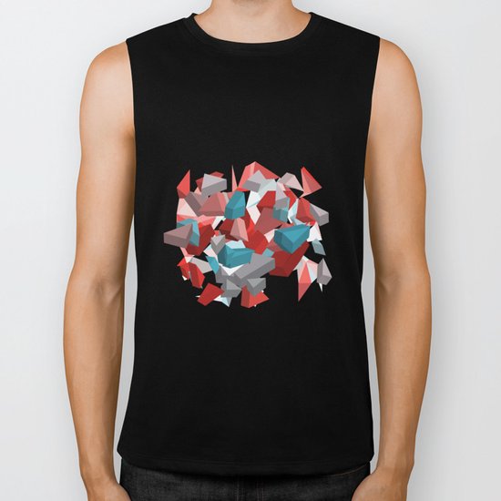 exploding polygones Biker Tank