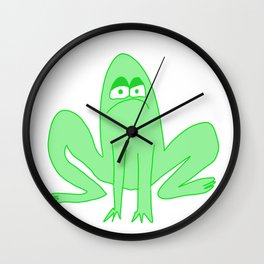 The Jaded Frog Wall Clock | Frogs, Graphic, Weird, Design, Frog, Nature, Strange, Animal, Art, Graphicdesign 