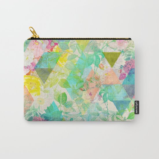 Floral triangles Carry-All Pouch