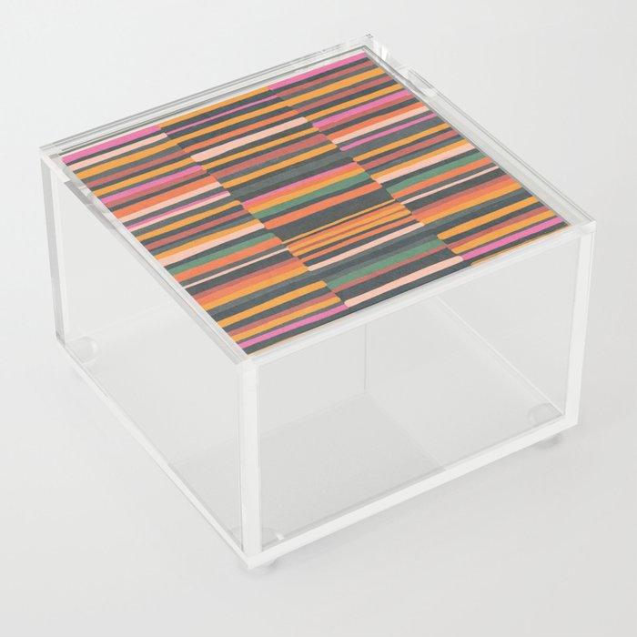 Striped pattern 02 Acrylic Box