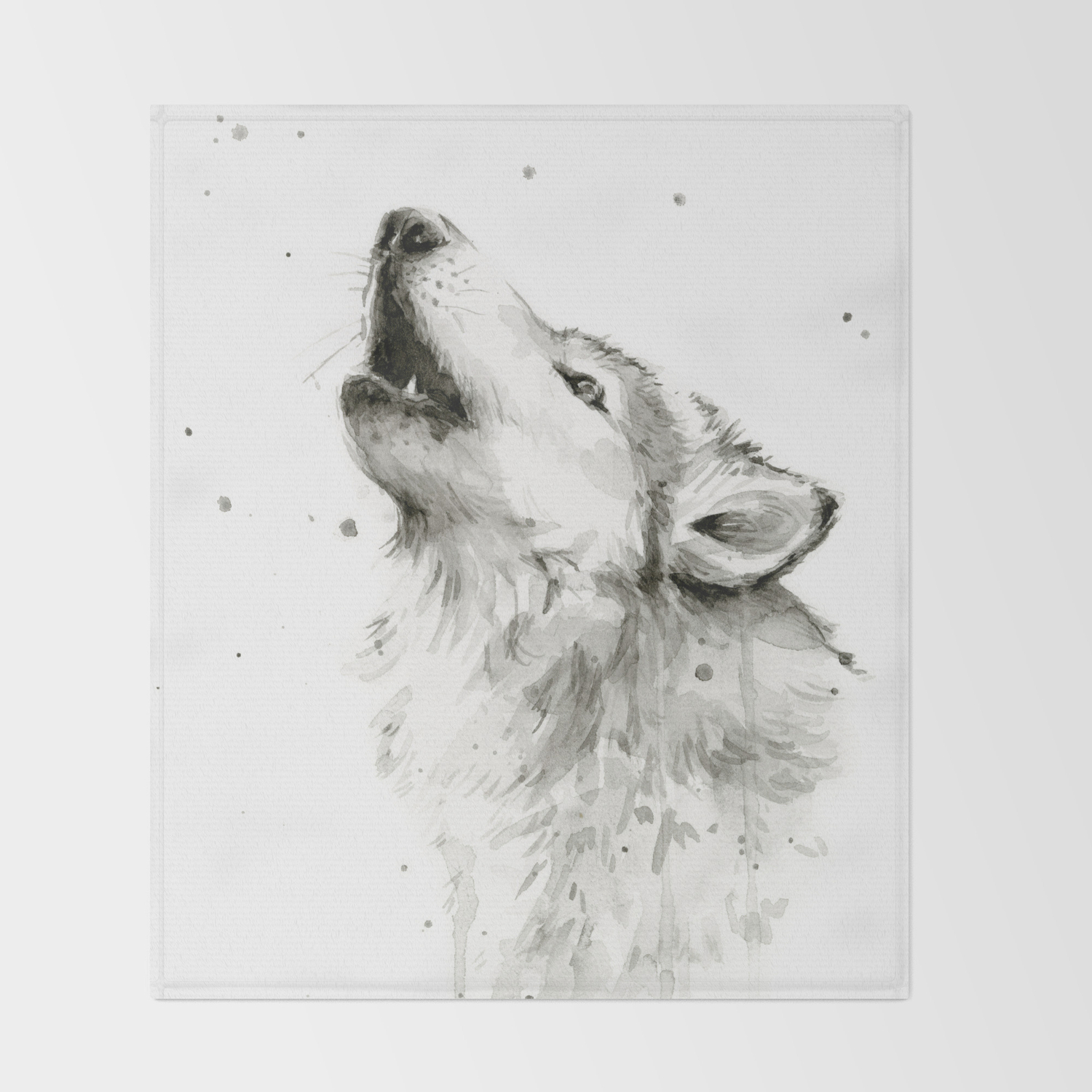 Wolf Howling Throw Blanket By Olechka Society6