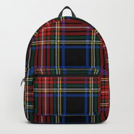 Minimalist Black Stewart Tartan Backpack