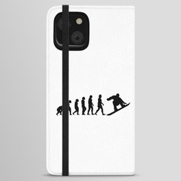 Snowboard Evolution Snowboarding Gift iPhone Wallet Case
