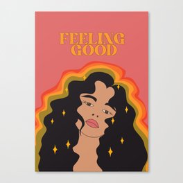 Feeling Good Girl Quote Canvas Print