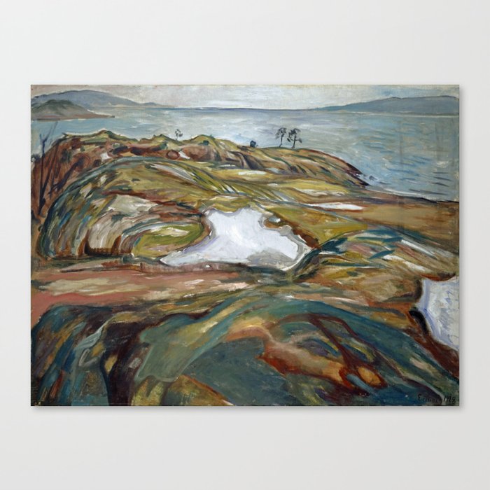 Edvard Munch - Coastal Landscape Canvas Print