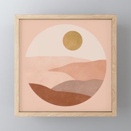 Pink Desert Lanscape Framed Mini Art Print