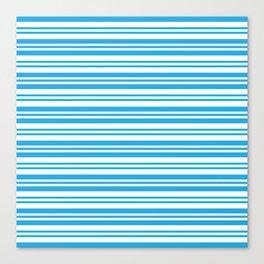 Elegant Blue Strips Pattern - Horizontal Canvas Print