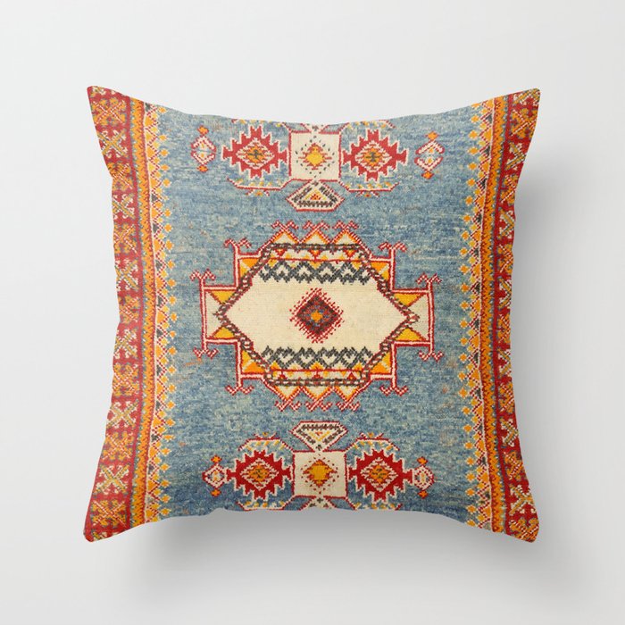 Moroccan 19th Century Authentic Colorful Baby Blue Vintage