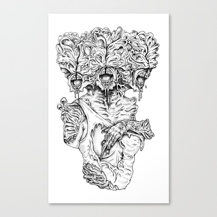 Triple Cordyceps Canvas Print