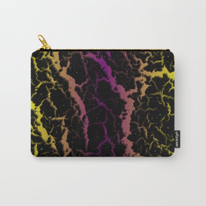 Cracked Space Lava - Yellow/Purple Carry-All Pouch