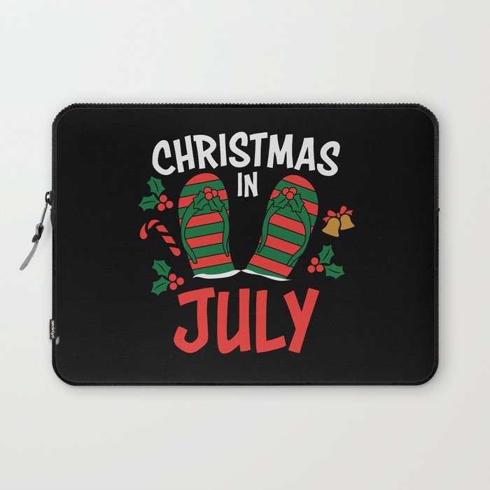 Christmas In July Flip Flops Laptop Sleeve
