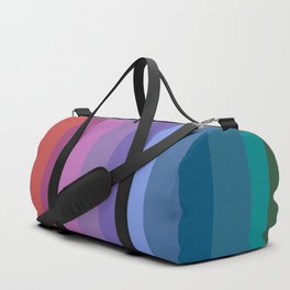 Modern Bright Rainbow Abstract Stripes Duffle Bag