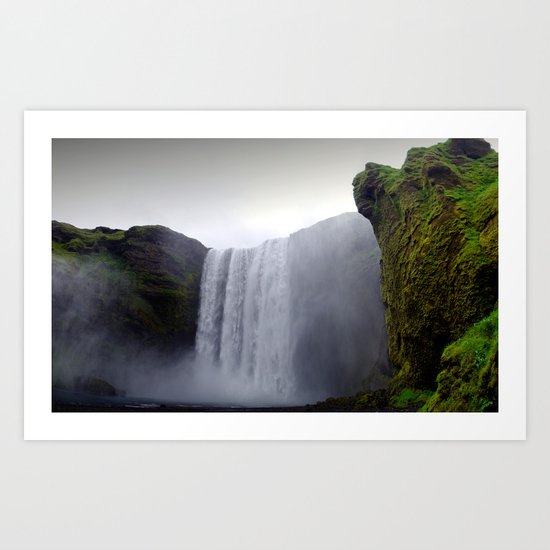 skogafoss waterfall, iceland. Art Print