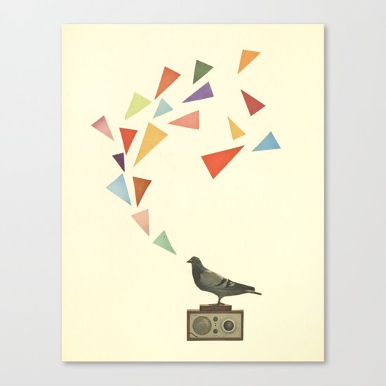 Pigeon Radio Canvas Print
